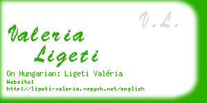valeria ligeti business card